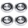 Antrader M8 Thread 40mm Diameter 7mm Thick Aluminum Circle Disc Glass Top Adapter for Glass Table Tea Tables with AntiSlip Rubber Ring 4 Pack