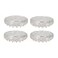 SOFTTOUCH SoftTouch 4 Round Spiked Caster Cups for Carpet Plastic AntiDent Carpet Protector Caster Cups for Tables Beds Sofas Chairs Set of 4 Clear