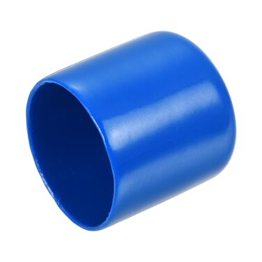 uxcell 25pcs Rubber End Caps 30mm ID Vinyl Round End Cap Cover Screw Thread Protectors Blue