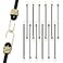 SDTC Tech 12Pack Mini Bungee Cords with Hooks 10 Inch Black Elastic Rope Rubber Strap