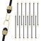 SDTC Tech 12Pack Mini Bungee Cords with Hooks 10 Inch Black Elastic Rope Rubber Strap