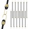 SDTC Tech 12Pack Mini Bungee Cords with Hooks 10 Inch Black Elastic Rope Rubber Strap