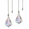 LONGSHENG - 2 PCS Crystal AB Coating Ceiling Fan Pull Chain Extender Prisms Drop Gifts