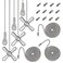 ELFCAB 6 Combo Ceiling Fan Pull Chain SetIncluding 6Pcs Beaded Ball Fan Pull Chain Pendant Extra 12Pcs Beaded and Pull Loop Connectors 3Pcs 36inches Fan Pull Chain ExtensionNickel