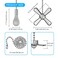 ELFCAB 6 Combo Ceiling Fan Pull Chain SetIncluding 6Pcs Beaded Ball Fan Pull Chain Pendant Extra 12Pcs Beaded and Pull Loop Connectors 3Pcs 36inches Fan Pull Chain ExtensionNickel