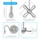 ELFCAB 6 Combo Ceiling Fan Pull Chain SetIncluding 6Pcs Beaded Ball Fan Pull Chain Pendant Extra 12Pcs Beaded and Pull Loop Connectors 3Pcs 36inches Fan Pull Chain ExtensionNickel