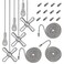 ELFCAB 6 Combo Ceiling Fan Pull Chain SetIncluding 6Pcs Beaded Ball Fan Pull Chain Pendant Extra 12Pcs Beaded and Pull Loop Connectors 3Pcs 36inches Fan Pull Chain ExtensionNickel