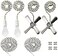 Iceyyyy 2 Set Silver Ceiling Fan Pull Chain Set Including Extra 354 Inches Copper Beaded Ball Fan Pull Chain Extension and Ceiling Fan Chain Connector