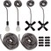 Iceyyyy Ceiling Fan Pull Chains Set Including 4Pcs Beaded Ball Fan Pull Chain Pendant Extra 8Pcs Beaded and Pull Loop Connectors 2Pcs 354 inches Fan Pull Chain Extension