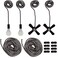 Iceyyyy Ceiling Fan Pull Chains Set Including 4Pcs Beaded Ball Fan Pull Chain Pendant Extra 8Pcs Beaded and Pull Loop Connectors 2Pcs 354 inches Fan Pull Chain Extension