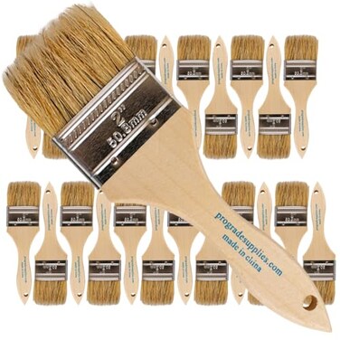 Pro Grade Chip Paint Brushes 24 Ea 2 Inch Chip Paint Brush Light Brown