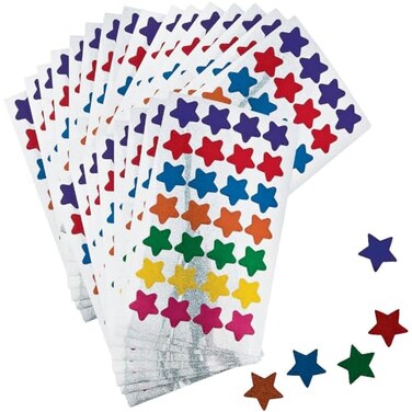 Fun Express Basic Star Stickers 25 Pieces Educational and Learning Activities for Kids