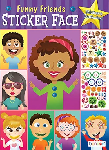 Bendon CreateAFace Sticker Pad Funny Faces