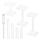 BOXOB 2pcs Flying Miniatures Combat Risers Adjustable Height MultiTiered Platform Acrylic Terrain Combat Display Stands for DND Miniatures Tabletop Board Games RPG Accessories