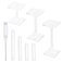 BOXOB 2pcs Flying Miniatures Combat Risers Adjustable Height MultiTiered Platform Acrylic Terrain Combat Display Stands for DND Miniatures Tabletop Board Games RPG Accessories