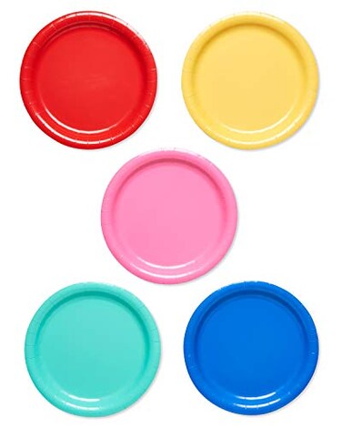 American Greetings 50Count 9 in x 9 in Rainbow Paper Dinner Plates
