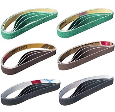 Tockrop 24 Pcs 12 x 12 Replacement Belt Kit for Work Sharp Original Knife Tool Sharpener and Combo Knife Sharpener WSKTS WSKTSKT 8012024040010001200 Grits