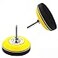 ANCIRS 3 Inch75mm Hook and Loop Buffing Pad for Sanding Discs Rotary Backing Pad with 14 Inch Dia Shank Drill Attachment and Soft Foam Layer2 Pack Yellow