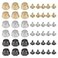 Framendino 30 Pack Screw Back Rivets Metal Flat Head Stud Purse Feet Spike Handbag Nail Buckle Button Cap