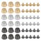 Framendino 30 Pack Screw Back Rivets Metal Flat Head Stud Purse Feet Spike Handbag Nail Buckle Button Cap