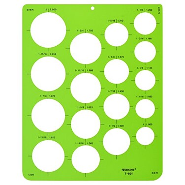 Westcott Technical Circles Drawing Template T801
