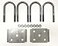 LIBRA 3500lbs Trailer U Bolt Kits for 238 Round Trailer Axles