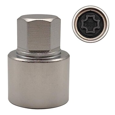 JEUCLEL 303 Wheel Locking Nut Key Compatible with Mercedes Benz Series Nut Socket Adapter AntiTheft Lug Nut Removal Tool AntiTheft Screw Remover