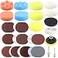 CTPICXM 104PCS Car Headlight Restoration Kit 3Inch Sanding Discs Wool Sponge Buffing Pads Interface Pad for Car Washing Cleaning Waxing