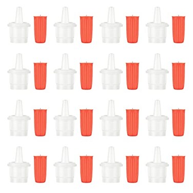 DonLeeving 140 PCS Eyelash Glue Replacement Eyelash Glue Bottle Nozzle Caps Lash Glue Bottle Plug Glue Mouth Tips Glue Bottle Pins Blocking Needle for Home Salon Eyelash Extensions Tools