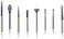 ZJ-COSM 50pcs Diamond Drill Burs Fg Shank