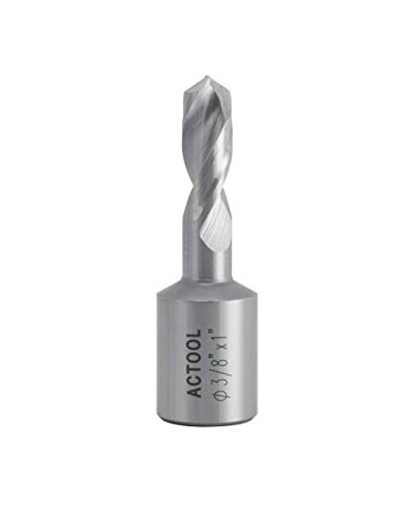 ACTOOL 38 Diameter x 1 Depth of Cut HSS Solid Drill with 34 Weldon Shank HSS Fully Ground Drill