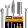 FOTYBEI Wood Carving Drill Bits Set Compatible with Dremel Rotary Tool 5 Different Engraving Drill Accessories Bit Wood Grinding Woodworking Tool with 3mm Shank for DIY Carving Drilling Micro Sculptur
