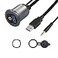 SinLoon USB 30 35mm Car Mount Flush Cable 33FT USB 30 Flush Mount Cable AUX Extension Dash Panel Waterproof Mount Cable for Car Boat Motorcycle
