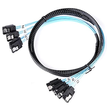 ADCAUDX SATAIII Cable1M 4PcsSetSATA6Gbps HDDSDD DataCable Replacement for Server Bitcoin Computer SSD HDD CD DVD Drives Raid 33FT