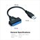 Mediasonic SATA to USB Cable USB 30 USB 32 Gen 1 to 25 SATA SSDHard Drive Adapter Support UASP HND5SU3
