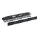 ICC 1U Finger Duct Cable Manager Panel with Cover Plastic with Metal Back Frame 3 Depth Horizontal Cable Management Rackmount for 19 Network Racks Black Single Pack