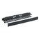 ICC 1U Finger Duct Cable Manager Panel with Cover Plastic with Metal Back Frame 3 Depth Horizontal Cable Management Rackmount for 19 Network Racks Black Single Pack