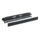 ICC 1U Finger Duct Cable Manager Panel with Cover Plastic with Metal Back Frame 3 Depth Horizontal Cable Management Rackmount for 19 Network Racks Black Single Pack