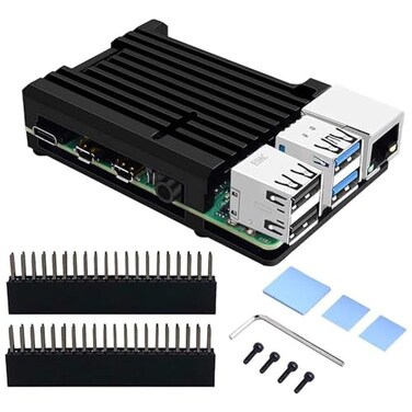 GeeekPi Case for Raspberry Pi 4B Pi 4 Armor with Aluminum Heatsink