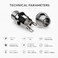 DIYhz 25mm DC Power Jack Socket Panel Mount DC Power Jack Socket Female Panel Mounting Connector 20Pcs
