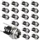 DIYhz 25mm DC Power Jack Socket Panel Mount DC Power Jack Socket Female Panel Mounting Connector 20Pcs