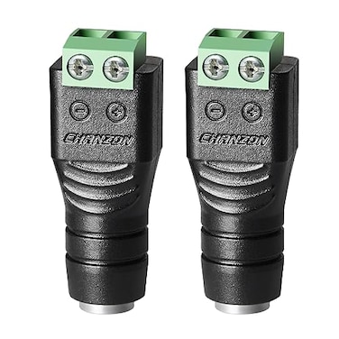CHANZON Female 10 Pcs 12V 55mm x 21mm DC Power Jack Connector 24V Socket for Led Light Strip CCTV Security Camera Cable Wire Ends Plug Barrel Adapter