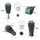 QitinDasen FULARR 24Pcs Premium DC Connector Kit 6 Pair Power Plug Jack Adapter 6 Pair Pigtail Cable for CCTV Security Camera 55 X 21mm