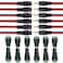 QitinDasen FULARR 24Pcs Premium DC Connector Kit 6 Pair Power Plug Jack Adapter 6 Pair Pigtail Cable for CCTV Security Camera 55 X 21mm