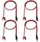 HCFeng DC Plug Power Adapter Cable 12V DC MaleFemale Jack to Alligator Clip Power Cable DC552155mmx21mm Cable with Double Alligator Clips for CCTV Camera and Lighting4pack 50cm