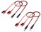 HCFeng DC Plug Power Adapter Cable 12V DC MaleFemale Jack to Alligator Clip Power Cable DC552155mmx21mm Cable with Double Alligator Clips for CCTV Camera and Lighting4pack 50cm