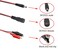 HCFeng DC Plug Power Adapter Cable 12V DC MaleFemale Jack to Alligator Clip Power Cable DC552155mmx21mm Cable with Double Alligator Clips for CCTV Camera and Lighting4pack 50cm