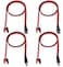 HCFeng DC Plug Power Adapter Cable 12V DC MaleFemale Jack to Alligator Clip Power Cable DC552155mmx21mm Cable with Double Alligator Clips for CCTV Camera and Lighting4pack 50cm