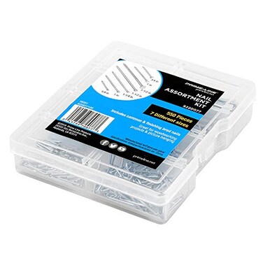 PRIME-LINE PrimeLine 9220077 Nail Assortment Kit Plastic Compartment Box Includes Common Finish Single Pack