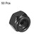 uxcell Hex Lock Nuts M3 x 05mm Carbon Steel Nylon Insert SelfLocking Nuts for Fasteners 50Pcs Black